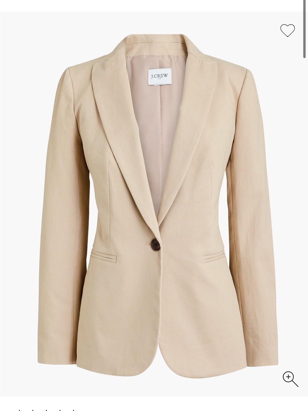 J.Crew Factory Khaki Blazer + Wide Leg Pants Set | Size 6 | Cotton Stretch Suit